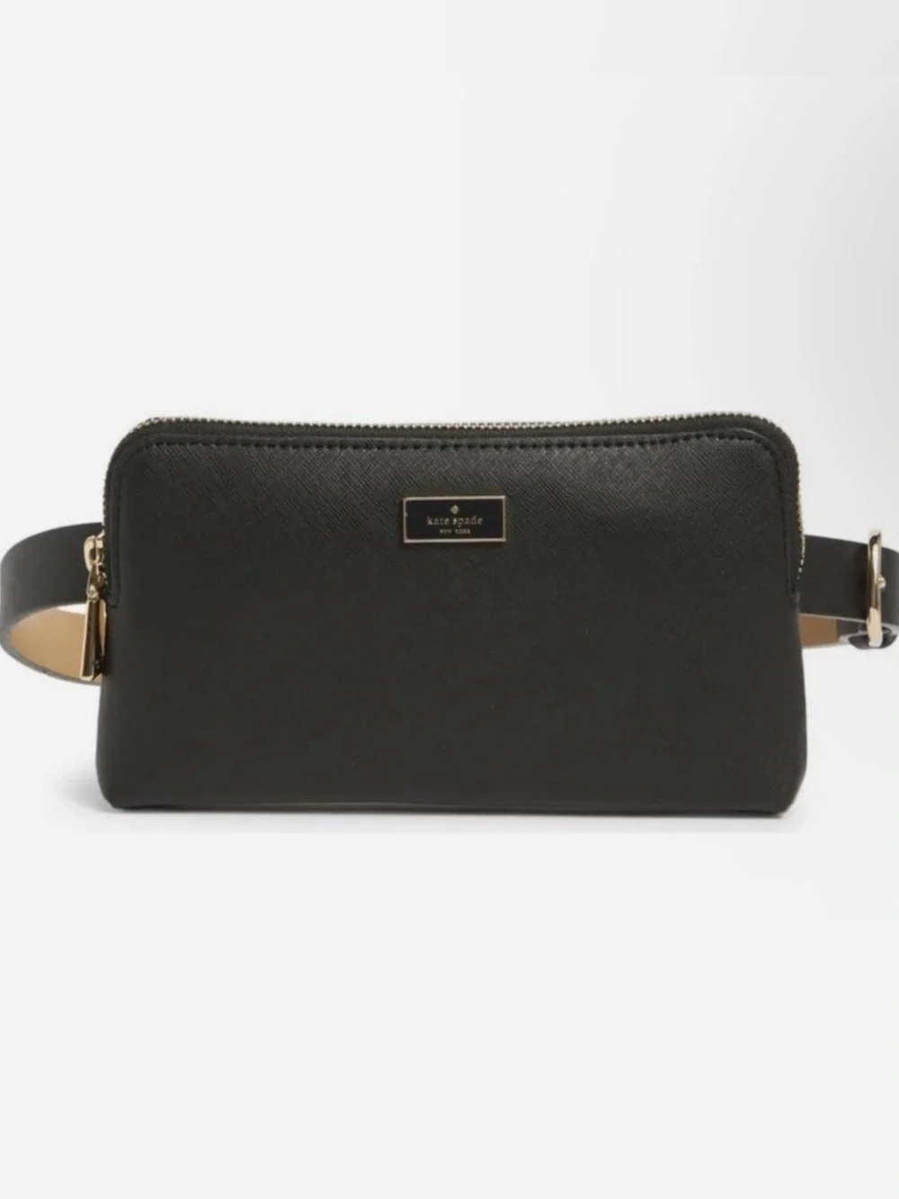 Kate Spade Black Saffiano Leather Belt Bag L/XL NWOT